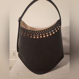 brand new ALAIA Gail Large Stud Grained Leather Hobo Bag